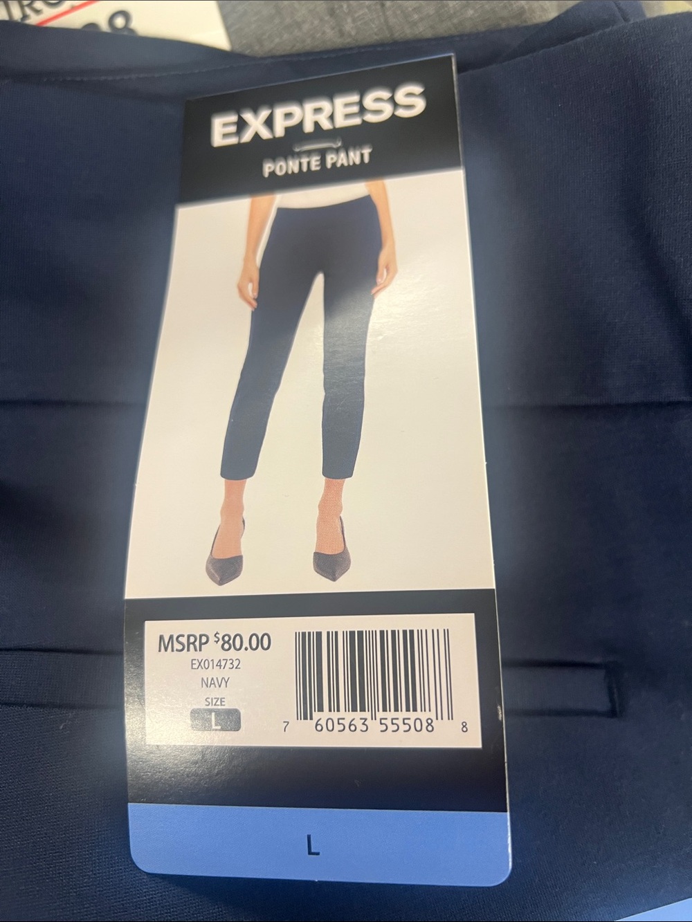 Express Navy Ponte Straight Leg Pants